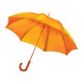 Vector illustration. Orange umbrella.