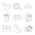 Vector design of organic and potassium symbol. Collection of organic and diet stock vector illustration.