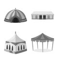 Vector design of outdoor and architecture icon. Collection of outdoor and shelter stock vector illustration.