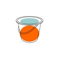 Vector illustration of outline Bucket