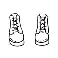 outline doodle shoes