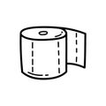 Outline doodle toilet paper