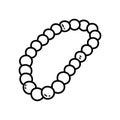 Outline doodle woman beads Royalty Free Stock Photo