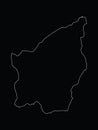 Outline Map of San Marino on black background