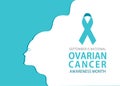 Ovarian cancer awareness month poster design Royalty Free Stock Photo