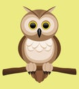 Vector illustration. Owl. Royalty Free Stock Photo