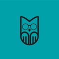 Vector illustration owl logo for web and design Royalty Free Stock Photo