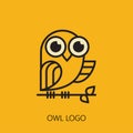Vector illustration owl logo for web and design Royalty Free Stock Photo