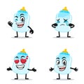 Vector illustration of pacifier mascot or character Royalty Free Stock Photo