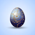 Vector illustration of painted Eastern egg Royalty Free Stock Photo