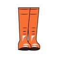 Vector illustration of a pair of rubber boots