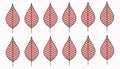 Vector illustration of pale leaf pattern or festive leaf background