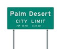 Palm Desert City Limit road sign