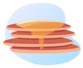 Illustration of pankakes with honey or syrup Royalty Free Stock Photo