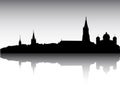 Panoramic Silhouette Skyline of Bern Switzerland Royalty Free Stock Photo