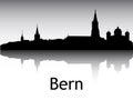 Panoramic Silhouette Skyline of Bern Switzerland Royalty Free Stock Photo