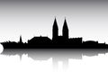 Panoramic Silhouette Skyline of Bremen Germany Royalty Free Stock Photo