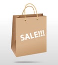 Vector illustration of paper shopping bag Royalty Free Stock Photo