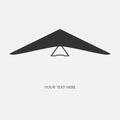 Vector illustration of paraplane in monochrome