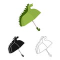 Vector design of parasol and children logo. Collection of parasol and monsoon stock symbol for web.