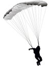 Vector illustration paratrooper jumping