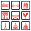 Vector illustration of Paris landmarks