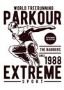 Parkour extreme sport vector illustration