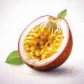 Illustrated Passion Fruit Rendering With White Background Royalty Free Stock Photo