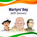 Vector illustration for Indian Martyr`s Day