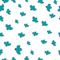 Vector illustration of a pattern with blue birds Royalty Free Stock Photo