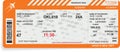 Vector illustration of pattern of boarding pass Royalty Free Stock Photo