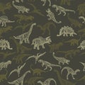 Pattern dinosaurs camouflage green gamma