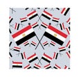 Vector Illustration of Pattern Egypt Flags