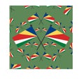 Vector Illustration of Pattern Seychelles Flags