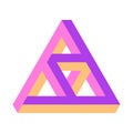 Vector illustration of the Penrose triangle, triforce