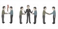 Vector illustration of people, men, conflict.