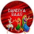 people performing Garba dance on poster banner design for Dandiya Night