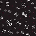 Vector illustration of percent seamless pattern