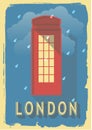 Vector illustration phone box of london