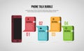 Phone Talk Bubble Infographic