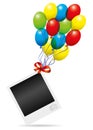 Vector illustration. Photo and balloons.