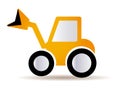 Picture of an orange bulldozer Royalty Free Stock Photo