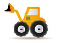 Picture of an orange bulldozer