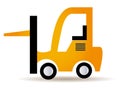 Picture of an orange Forklift Royalty Free Stock Photo