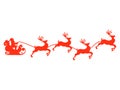 Picture of a Santa Claus Sleighs Reindeer Royalty Free Stock Photo