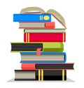 Vector illustration of piled books Royalty Free Stock Photo