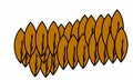 vector illustration. Piles of brown dry leaves.