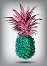 Vector illustration of a pineapple isolated on a white background