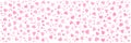 Vector illustration of pink background with light hearts. Vector of Happy Valentines Day with blinking heart and pink background