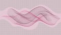 Vector illustration of pink math curves with nice shape transitons - beauty of geometry, suitable for different kind of